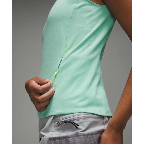 Lululemon Cap Sleeve Hiking Tank Top Mesh Breathable Gorpcore Workout womens 10 - Picture 6 of 14